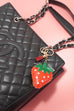 VEGAN LEATHER STRAWBERRY BAG CHARM KEYCHAINS | 40KC115