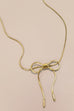 18K STAINLESS STEEL TARNISH FREE BOW NECKLACE | 40NK355