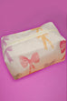 STRAWBERRY WESTERN BOW MAKEUP COSMETIC POUCH BAG | 40P544