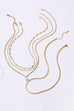 18K STAINLESS STEEL TARNISH FREE LAYERED NECKLACE | 40NK359