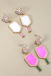 PICKLEBALL PEARL RACKET DROP EARRINGS | 40E323