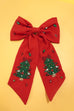 CHRISTMAS TREE SEED BEAD HAIR BOW CLIPS | 91HC4551