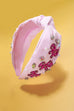 PINK BOW SEED BEAD HEADBAND | 91HB5454