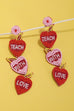 SCHOOL TEACHER TEACH WITH LOVE EARRINGS | 91E5177