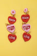 SCHOOL TEACHER TEACH WITH LOVE EARRINGS | 91E5177