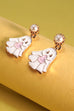 WHITE EPOXY GHOST DROP PEARL POST EARRINGS | 31E40370