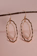 TWO OVAL SHAPE PEARL HAMMERED DROP EARRINGS | 31E40361