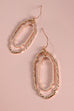 TWO OVAL SHAPE PEARL HAMMERED DROP EARRINGS | 31E40361