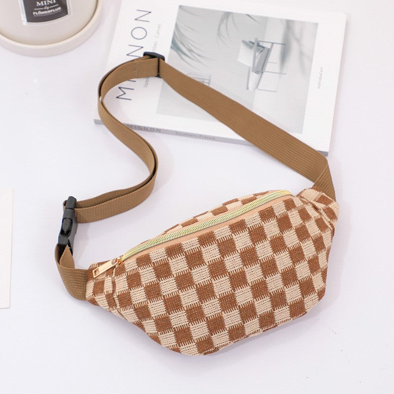 CHECKERED FANNY BAG WAIST CROSSBODY SLING BAG 40P545 – JOSSLYN