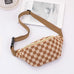 CHECKERED FANNY BAG WAIST CROSSBODY SLING BAG | 40P545