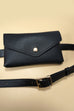 FAUX LEATHER SLIM ENVELOPE POUCH WAIST BELT BAG | 40BT646