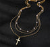 18K STAINLESS STEEL TARNISH FREE CROSS NECKLACE | 40NK370