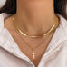 18K STAINLESS STEEL TARNISH FREE CROSS NECKLACE | 40NK372