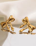 18K STAINLESS STEEL TARNISH FREE BOW STUD EARRINGS | 40E329