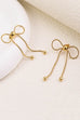 18K STAINLESS STEEL TARNISH FREE BOW EARRINGS | 40E330