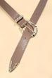 CLASSIC WESTERN CARVED BUCKLE FAUX LEATHER BELT | 40BT647