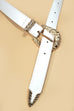 CLASSIC WESTERN CARVED BUCKLE FAUX LEATHER BELT | 40BT647