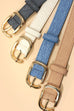 MODERN RECTANGLE BUCKLE FAUX LEATHER BELT | 40BT648