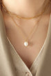 18K STAINLESS STEEL TARNISH FREE PEARL NECKLACE | 40NK379