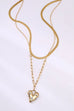 18K STAINLESS STEEL TARNISH FREE HEART NECKLACE | 40NK380