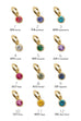 CHARMS-18K BRASS CUBIC ZIRCONIA BIRTHSTONE CHARM | 40CM102