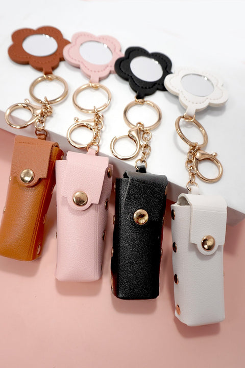 TRENDING VEGAN LEATHER LIP BAG CHARM KEYCHAINS | 40KC125