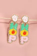 EASTER HOP HOP  SEED BEADED DROP EARRINGS | 91E5385