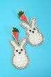 EASTER BUNNY CARROT SEED BEADED DROP EARRINGS | 91E5390