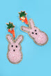 EASTER BUNNY CARROT SEED BEADED DROP EARRINGS | 91E5390