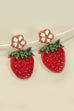 STRAWBERRY SEED BEADED DROP EARRINGS | 91E5590