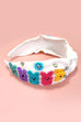 EASTER BUNNYS BEADED RHINESTONE HEADBAND HAIR BAND | 91HB540