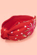 VALENTINE HEART SEED BEADED HEADBAND HAIR BAND | 91HB5722