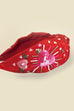 VALENTINE HEART SEED BEADED HEADBAND HAIR BAND | 91HB5722