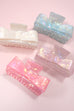 BOW PVC ACRYLIC HAIR CLAW CLIPS | 40H869