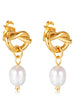 18K STAINLESS STEEL TARNISH FREE PEARL DROP EAR | 40E340