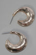 WIDE HAMMERED TITANIUM POST HOOP EARRINGS | 80E5779