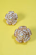 BLOOMING FLOWER PEARL TITANIUM POST STUD EARRINGS | 80E5788