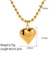 18K STAINLESS STEEL TARNISH FREE HEART NECKLACE | 40NK389