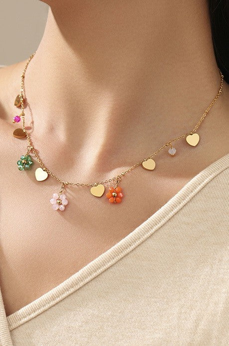 18K STAINLESS STEEL TARNISH FREE SEEDBEAD NECKLACE | 40NK392