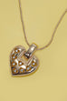 BOLD RHINESTONE HEART PENDANT NECKLACE | 80N1227