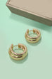 ROUND HUGGIE HOOP TITANIUM POST EARRINGS | 31E40456