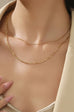 18K STAINLESS STEEL TARNISH FREE LAYERED NECKLACE | 40NK405