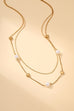 18K STAINLESS STEEL TARNISH FREE LAYERED NECKLACE | 40NK403