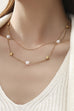 18K STAINLESS STEEL TARNISH FREE LAYERED NECKLACE | 40NK403