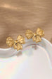 18K STAINLESS STEEL TARNISH FREE BOW EARRINGS | 40E345-EAR