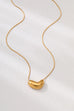 18K STAINLESS STEEL TARNISH FREE BEAN NECKLACE | 40NK409