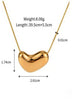 18K STAINLESS STEEL TARNISH FREE BEAN NECKLACE | 40NK409