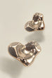 ORGANIC GOLD HEART POST EARRINGS | 80E5916