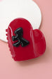 VALENTINE EMBEDDED BOW ON A HEART HAIR CLAW CLIPS | 40H875