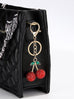 RHINESTONE CHERRY DROP KEYCHAIN BAG CHARM | 40KC127